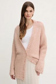 Kardigan Silvian Heach  pomarańczowy GPA25267CD