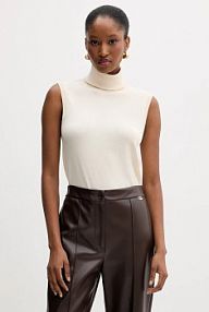 Kamizelka Silvian Heach  beżowa damska GPA25037LU