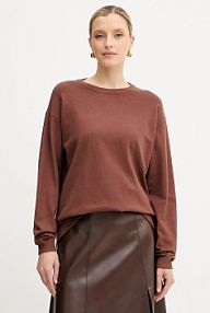 Sweter Silvian Heach  brązowy damski GPA25553MA