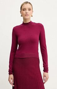 Sweter Silvian Heach  bordowy damski GPA25554LU