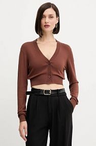 Kardigan Silvian Heach  brązowy GPA25383CD