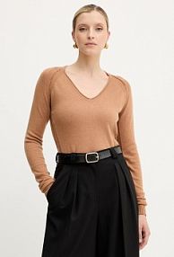 Sweter Silvian Heach  brązowy damski GPA25242MA