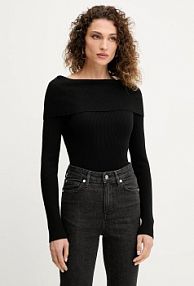 Sweter Silvian Heach  czarny damski GPA25249MA