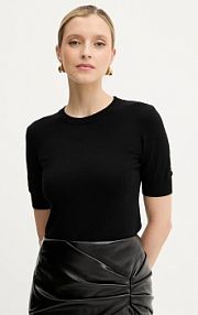 T-shirt Silvian Heach  czarny damski GPA25040MA