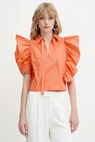 Bluzka Silvian Heach  pomarańczowa damska CVP25028CA