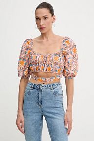 Bluzka Silvian Heach  pomarańczowa damska CVP25074TO