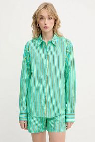 Koszula Silvian Heach  turkusowa damska GPP25446CA