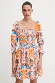 Sukienka mini Silvian Heach  pomarańczowa CVP25032VE