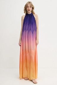 Sukienka maxi Silvian Heach  pomarańczowa CVP25058VE