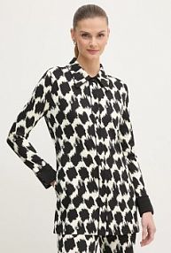 Koszula z długim rękawem DIANE VON FURSTENBERG  czarna DVFBL4S015