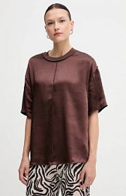 Bluzka Sisley  brązowa damska 5KANLQ08L