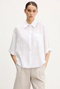 Koszula z krótkim rękawem HUGO  biała 50539750