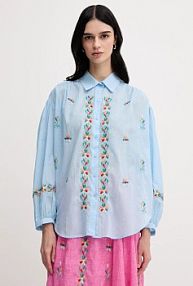 Koszula z długim rękawem La Petite Française  niebieska PFCHEN