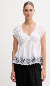 Bluzka United Colors of Benetton  biała damska 5VZCDQ0C3