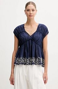 Bluzka United Colors of Benetton  granatowa damska 5VZCDQ0C3