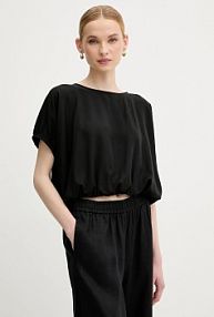 Bluzka United Colors of Benetton  czarna damska 5NPHDQ0C6