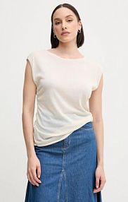 T-shirt Pedro del Hierro  beżowy damski 3519553