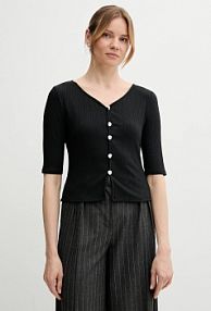 Bluzka Sisley  czarna damska 37UCL4013