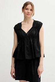 Bluzka Sisley  czarna damska 5HO1LQ08X