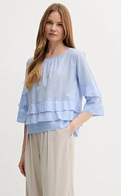 Bluzka Sisley  niebieska damska 5HO1LQ08T