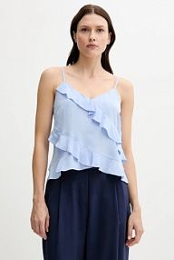 Bluzka Sisley  niebieska damska 5LNTLH01J