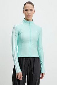 Bluza rozpinana adidas Originals  turkusowa damska JC5579