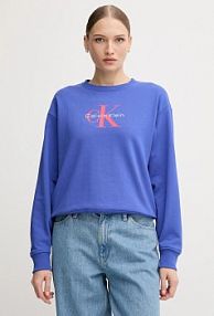 Bluza przez głowę Calvin Klein Jeans  niebieska LV047B234G