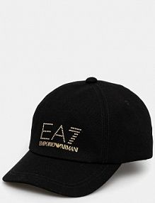 Czapka z daszkiem EA7 Emporio Armani  czarna damska AF13009.7W000