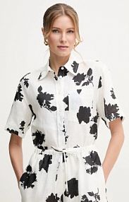 Koszula z krótkim rękawem Liviana Conti  biała L5SL52