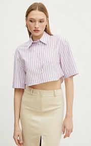 Koszula z krótkim rękawem PATRIZIA PEPE  fioletowa 2C1601.A569