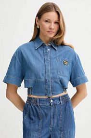 Koszula z krótkim rękawem Liu Jo  niebieska UA5239.D4851