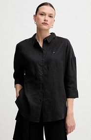 Koszula Tommy Hilfiger  czarna damska WW0WW46169