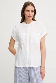 Koszula z krótkim rękawem Tommy Hilfiger  beżowa WW0WW44715