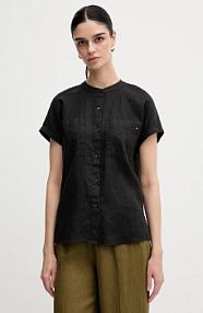 Koszula z krótkim rękawem Tommy Hilfiger  czarna WW0WW44715