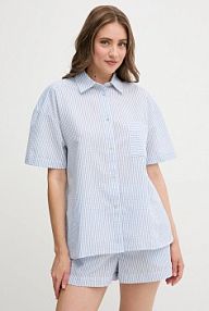 Koszula z krótkim rękawem Tommy Hilfiger  niebieska UW0UW05866