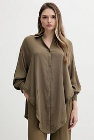 Koszula z długim rękawem Guess  zielona E5GH03.WH5E0