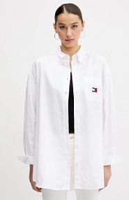 Koszula z długim rękawem Tommy Jeans  biała DW0DW20289
