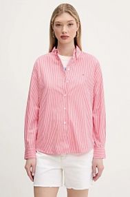 Koszula Tommy Jeans  różowa damska DW0DW20290