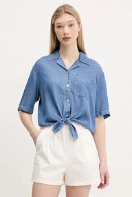 Koszula Tommy Jeans  niebieska damska DW0DW20603