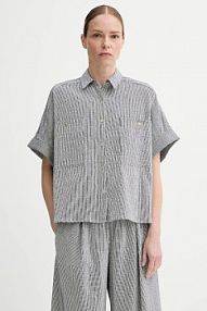 Koszula z krótkim rękawem Sessun  granatowa 25210002