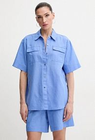 Koszula z krótkim rękawem Karl Lagerfeld  fioletowa A2W11012