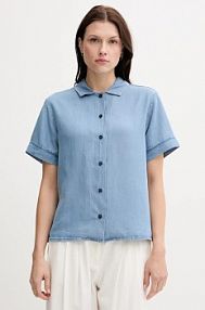 Koszula United Colors of Benetton  niebieska damska 5KHNDQ0BW