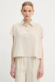 Bluzka United Colors of Benetton  beżowa damska 5ONVDQ0BQ