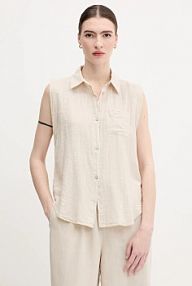 Koszula United Colors of Benetton  beżowa damska 5ONVDQ0C1