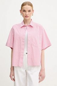 Koszula z krótkim rękawem United Colors of Benetton  różowa 5SZRDQ0C0