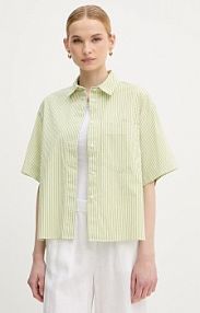 Koszula z krótkim rękawem United Colors of Benetton  zielona 5SZRDQ0C0