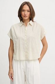 Koszula United Colors of Benetton  beżowa damska 58I5DQ08M