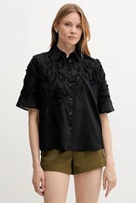 Koszula Sisley  czarna damska 5KKPLQ09B