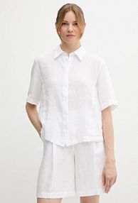 Koszula z krótkim rękawem Sisley  biała 5BMLLQ08U