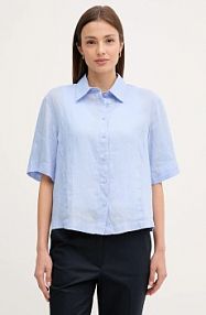 Koszula z krótkim rękawem Sisley  niebieska 5BMLLQ08U